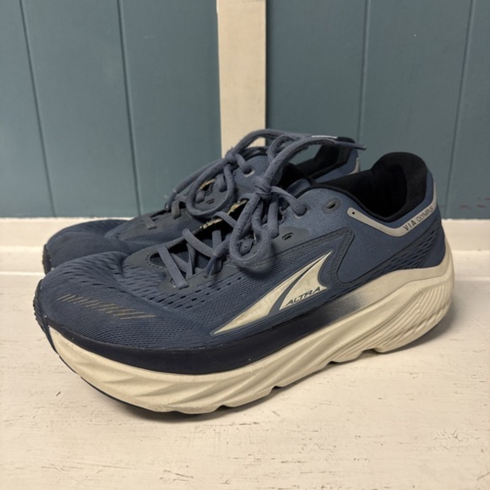 Altra Mens Via Olympus‎ AL0A82BW419 Mineral Blue Road Running Shoes Size 8
